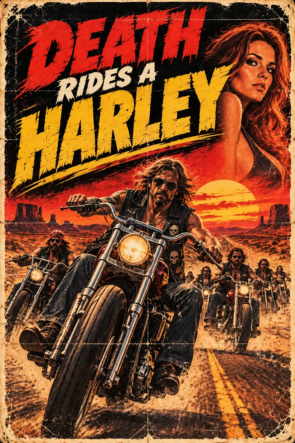 Death Rides a Harley poster